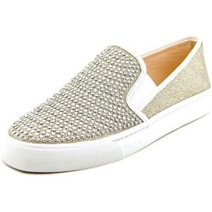INC Sammee 2 Glo Champagne Shimmer Bling Slip On's